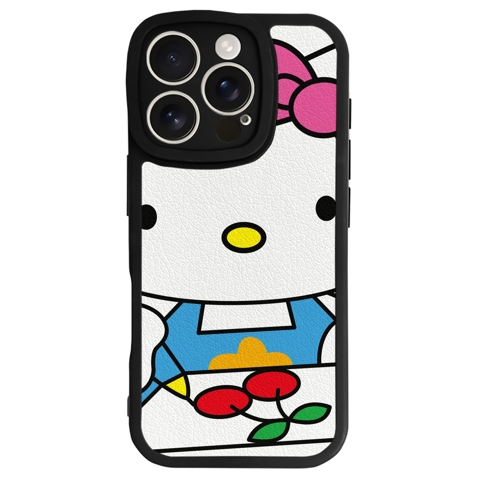 （画像用） Hello Kitty ハローキティ 【iPhone 16シリーズ対応】シリコンスマホケース（レザー調） 材質：シリコン